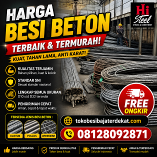 harga besi beton,, harga besi beton 10, harga besi beton 8 polos