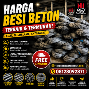 harga besi beton,, harga besi beton 10, harga besi beton 8 polos