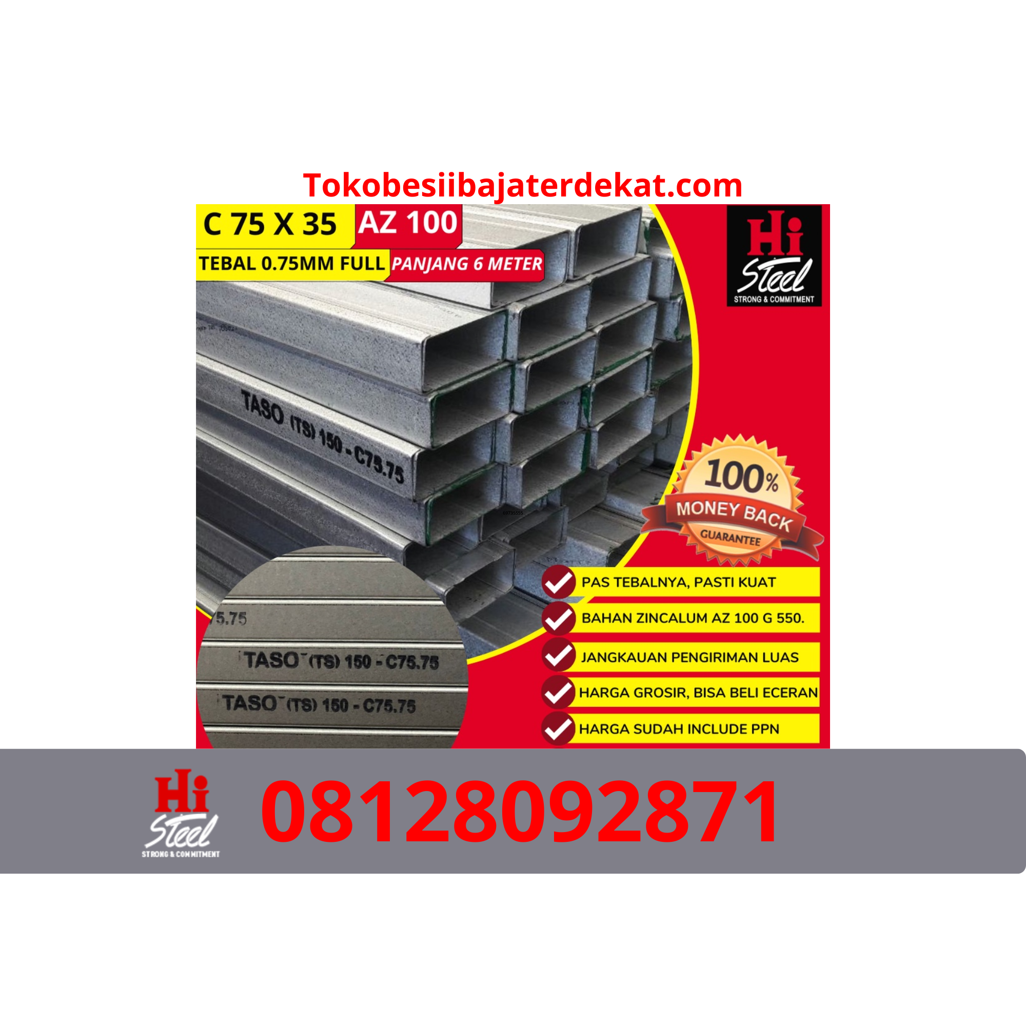 baja ringan Taso, baja ringan Taso SNI, harga baja ringan Taso Bekasi, baja ringan atap, baja ringan untuk rumah, ukuran baja ringan Taso, harga reng baja ringan, harga baja ringan 0.75 mm, harga baja ringan 1mm, berat baja ringan Taso, baja ringan C75, rangka atap baja ringan, harga baja ringan kanal C, jual baja ringan Taso Bekasi, harga baja ringan Taso per batang, baja ringan tahan karat, kelebihan baja ringan Taso, baja ringan murah Bekasi, beli baja ringan Taso.