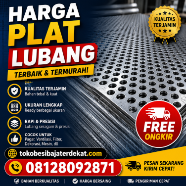 beli plat lubang besi,besi plat lubang,harga plat lubang,plat perforated besi,besi plat,perforated