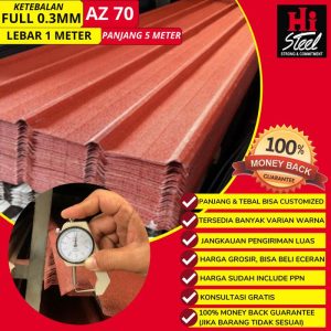 distributor spandek pasir,harga spandek 6 meter,atap spandek pasir,harga atap spandek pasir