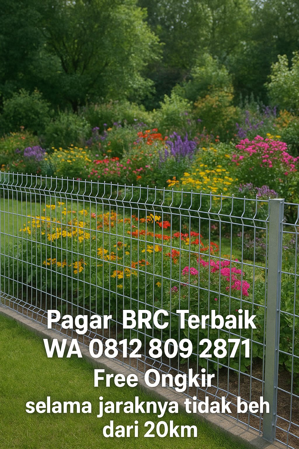 Harga Pagar BRC Tinggi 150cm Terdekat Termurah 08128092871
